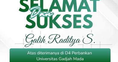 Bangga! Galih Raditya S. Lolos Seleksi D4 Perbankan di Universitas Gadjah Mada