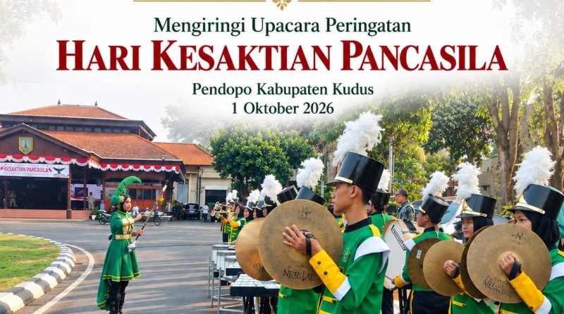 Al Ma’ruf Marching Band Iringi Upacara Hari Kesaktian Pancasila di Pendopo Kabupaten Kudus, Tampilkan Performa Memukau